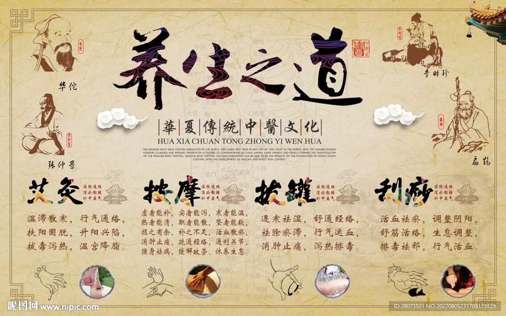 中医养生背景图片