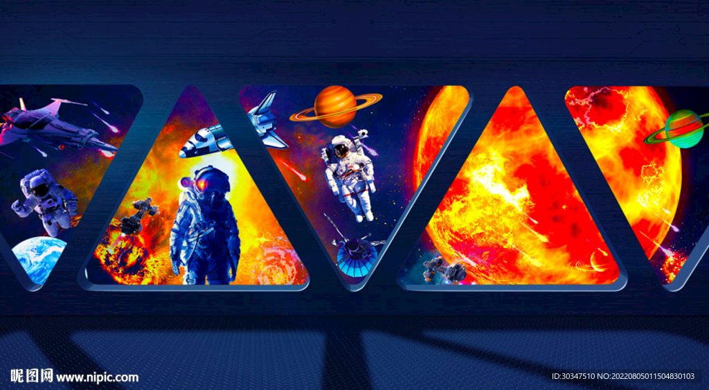 空间站宇航员背景