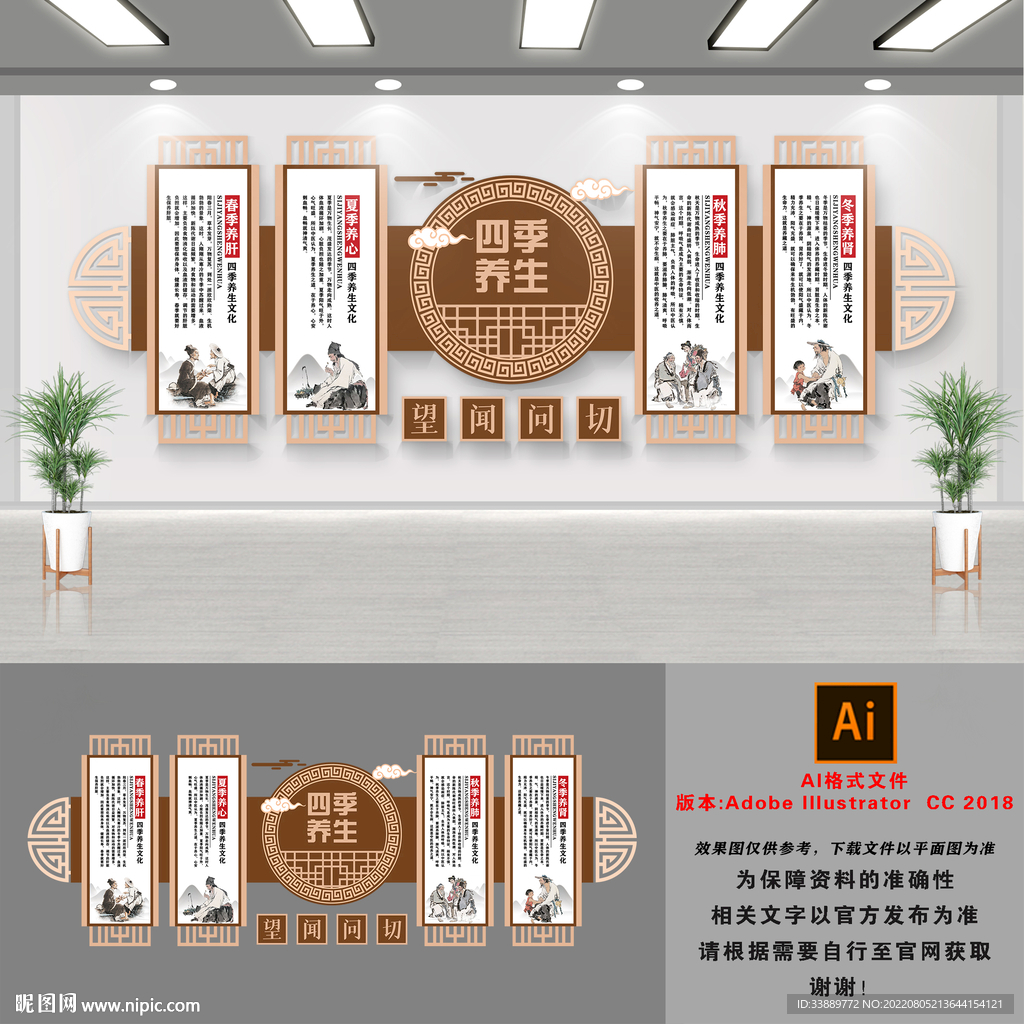 四季养生文化墙