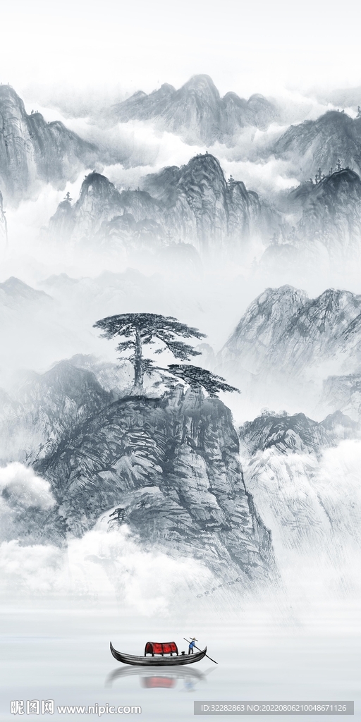 高端最新中式玄关 Tif分层