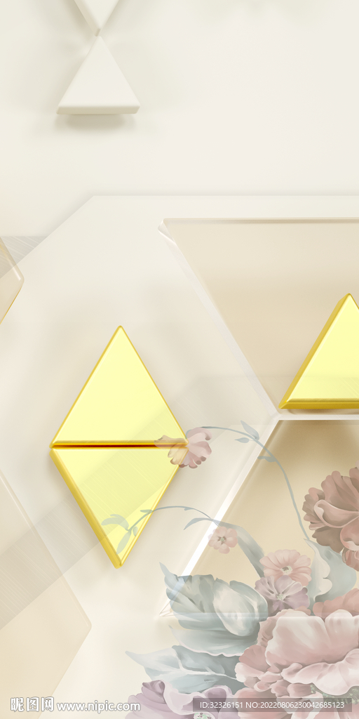 几何玄关框画 TiF分层