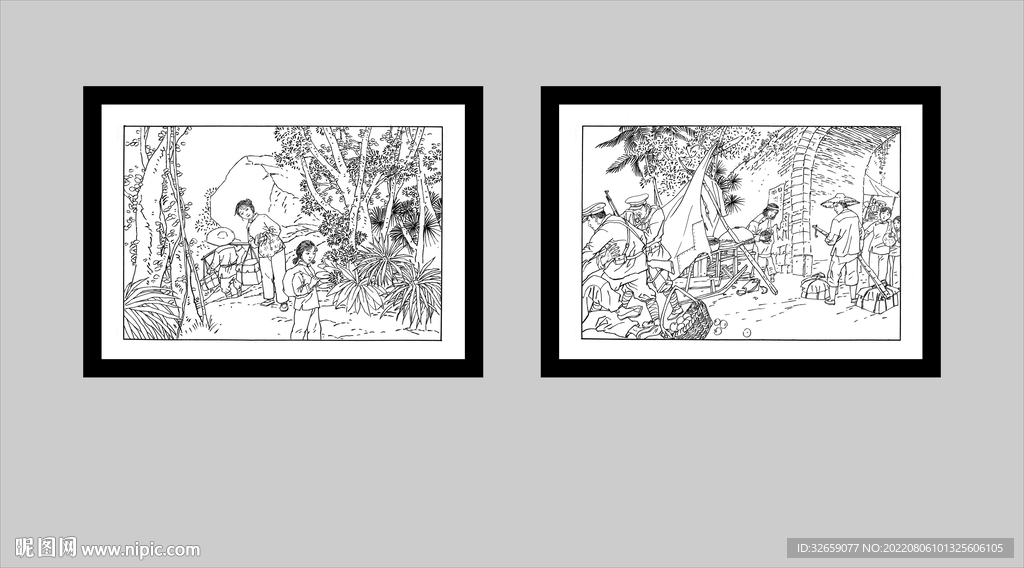 连环画 手绘 线描 手工图片