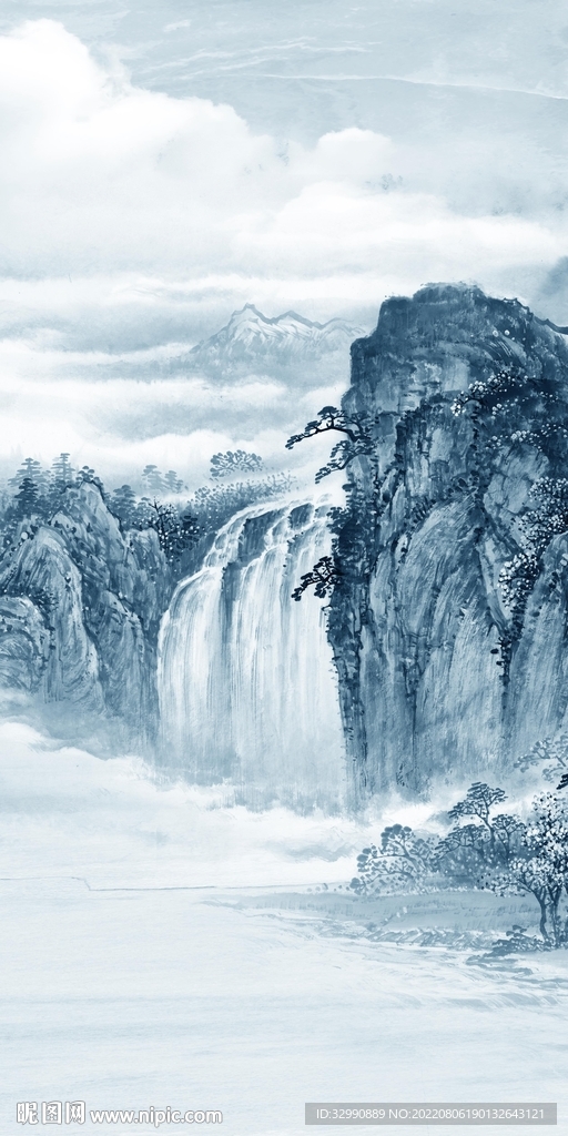 别墅新现代玄关画 Tif分层