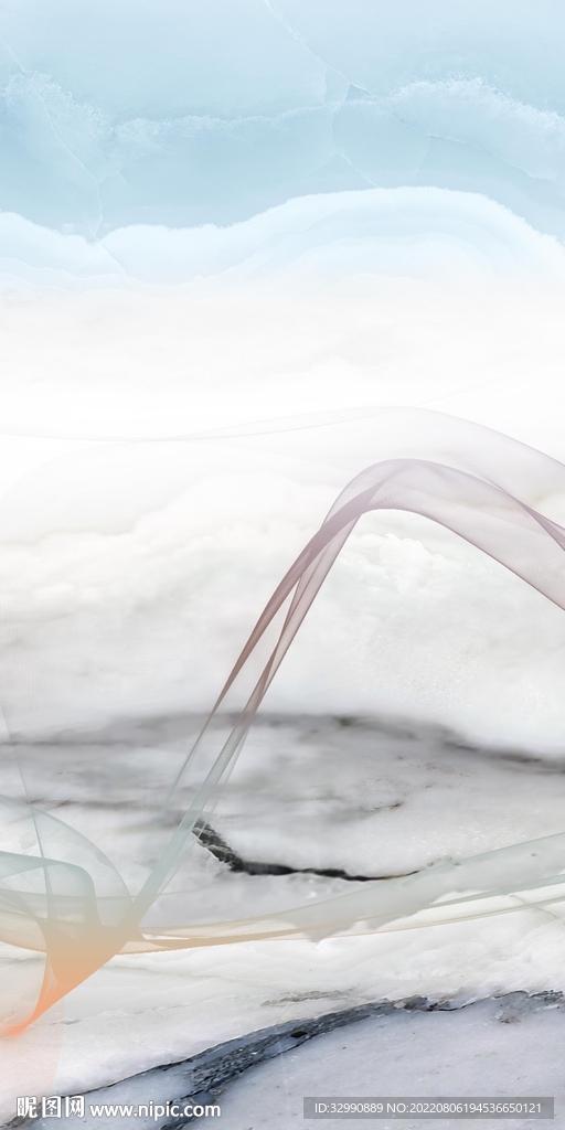 现代 中式玄关山水 Tif分层