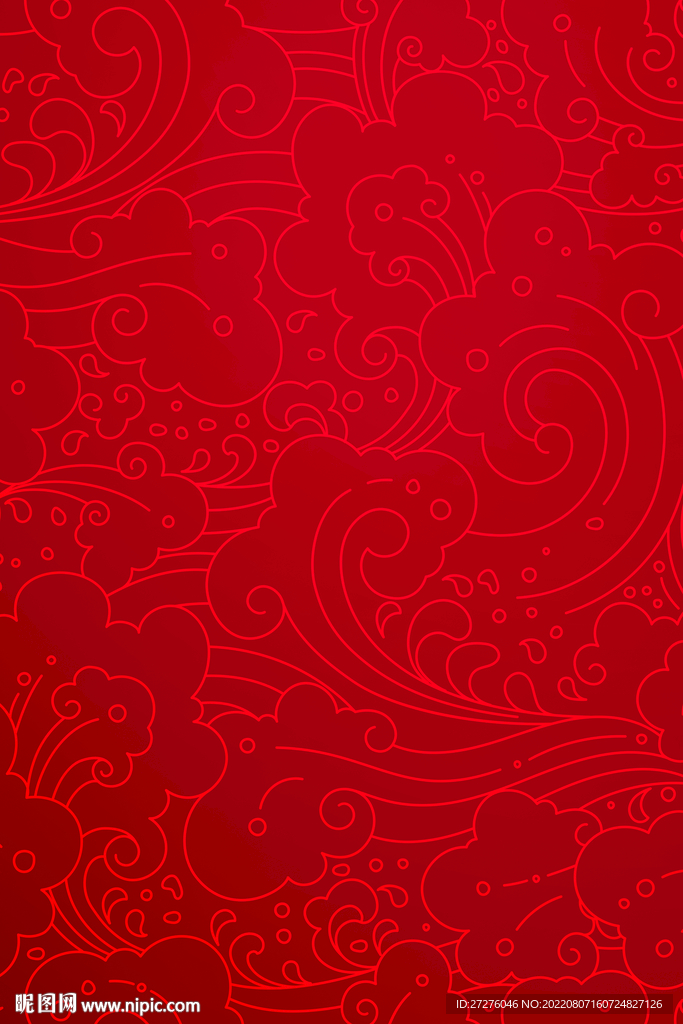 红色喜庆中国风底纹国潮背景