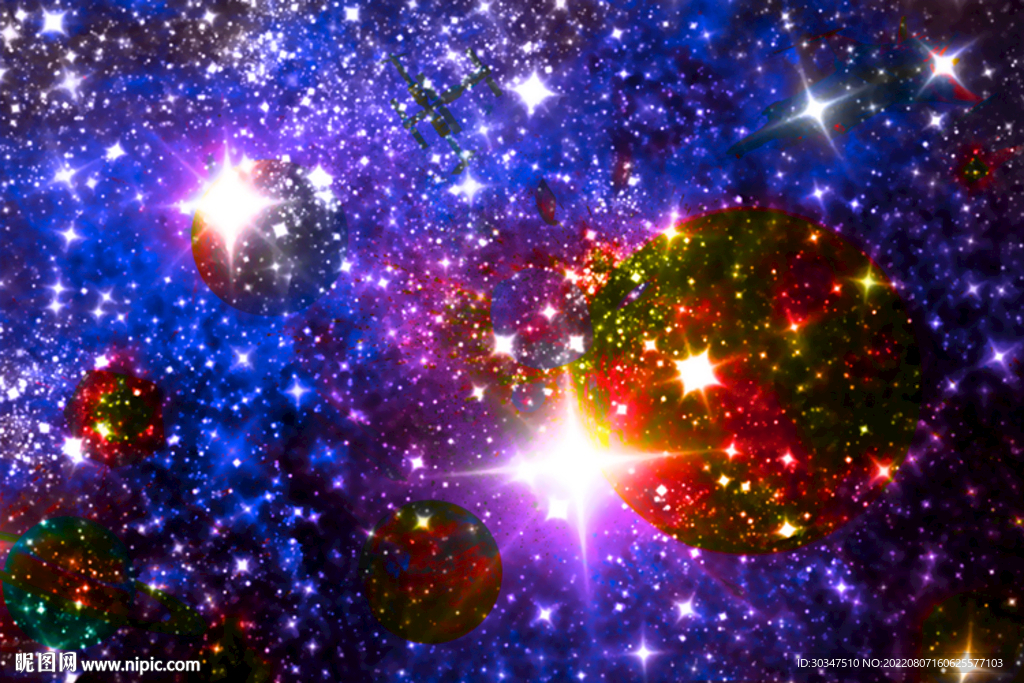 宇宙星空软膜天花背景