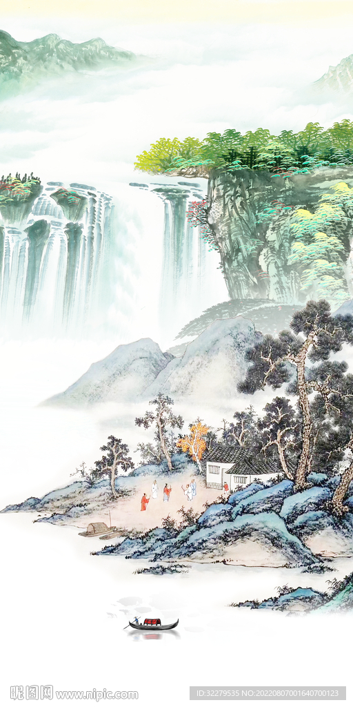 国画 中式最新玄关 Tif分层