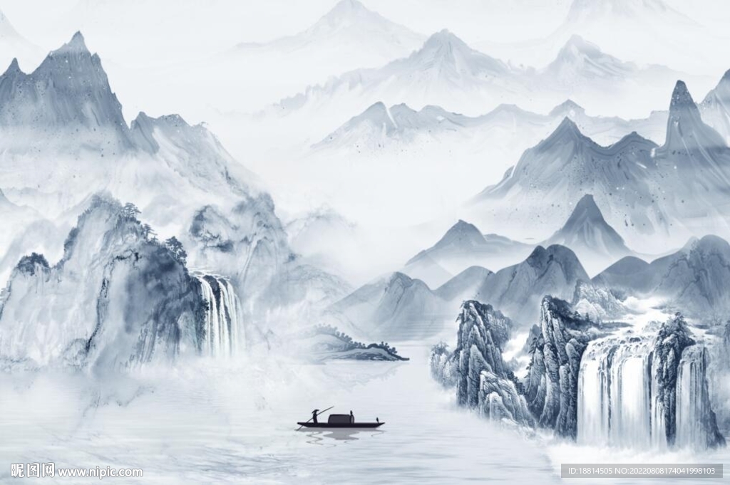 简约现代轻奢风中式背景墙