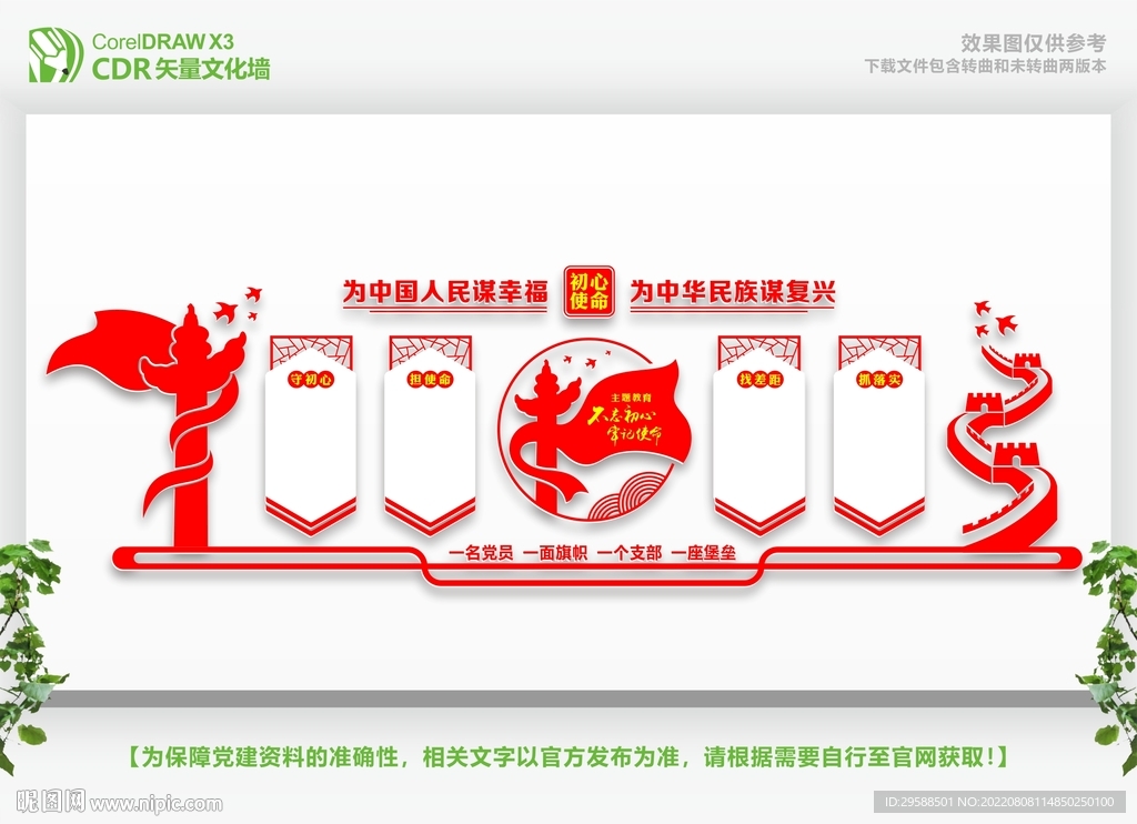  不忘初心展板