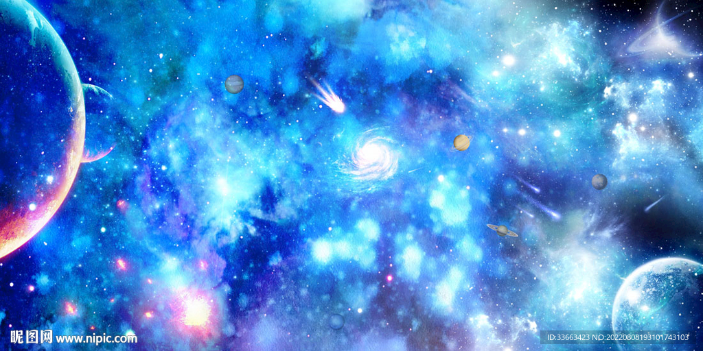 宇宙星空星球吊顶背景