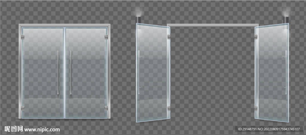 玻璃门素材分层图片