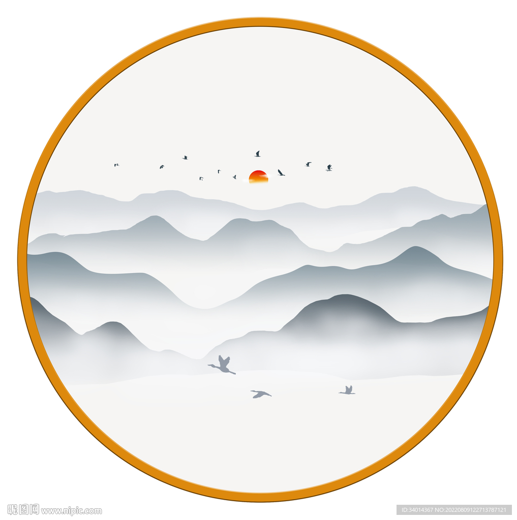 抽象山水画