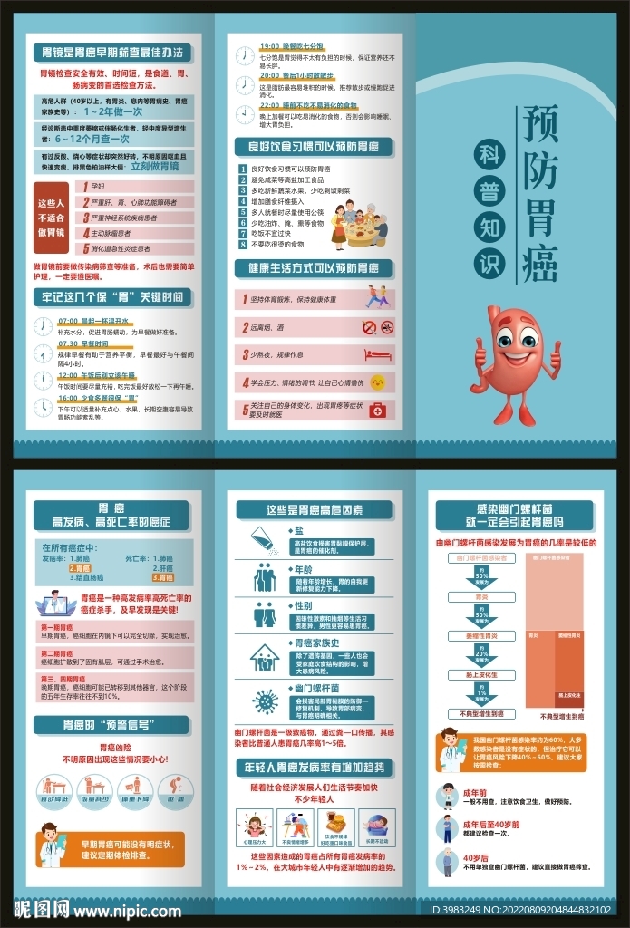 预防胃癌科普知识三折页
