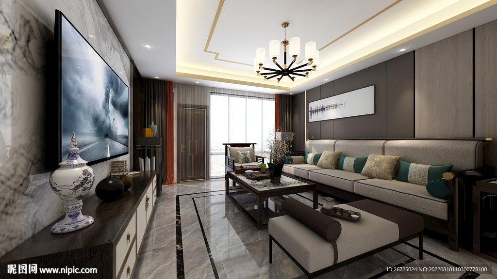 家装客厅设计案例效果图