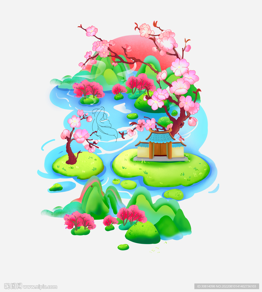 山水画  