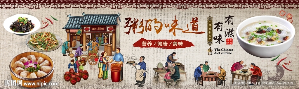 沙县小吃背景图