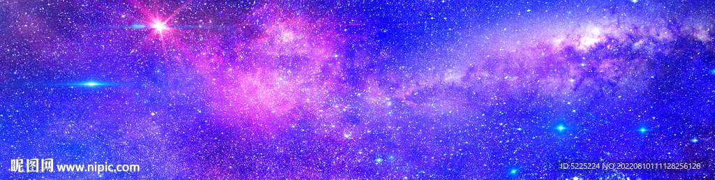 巨幅宽屏星空宇宙图