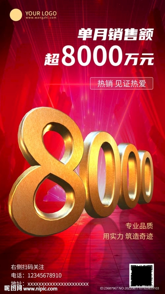 销售业绩海报