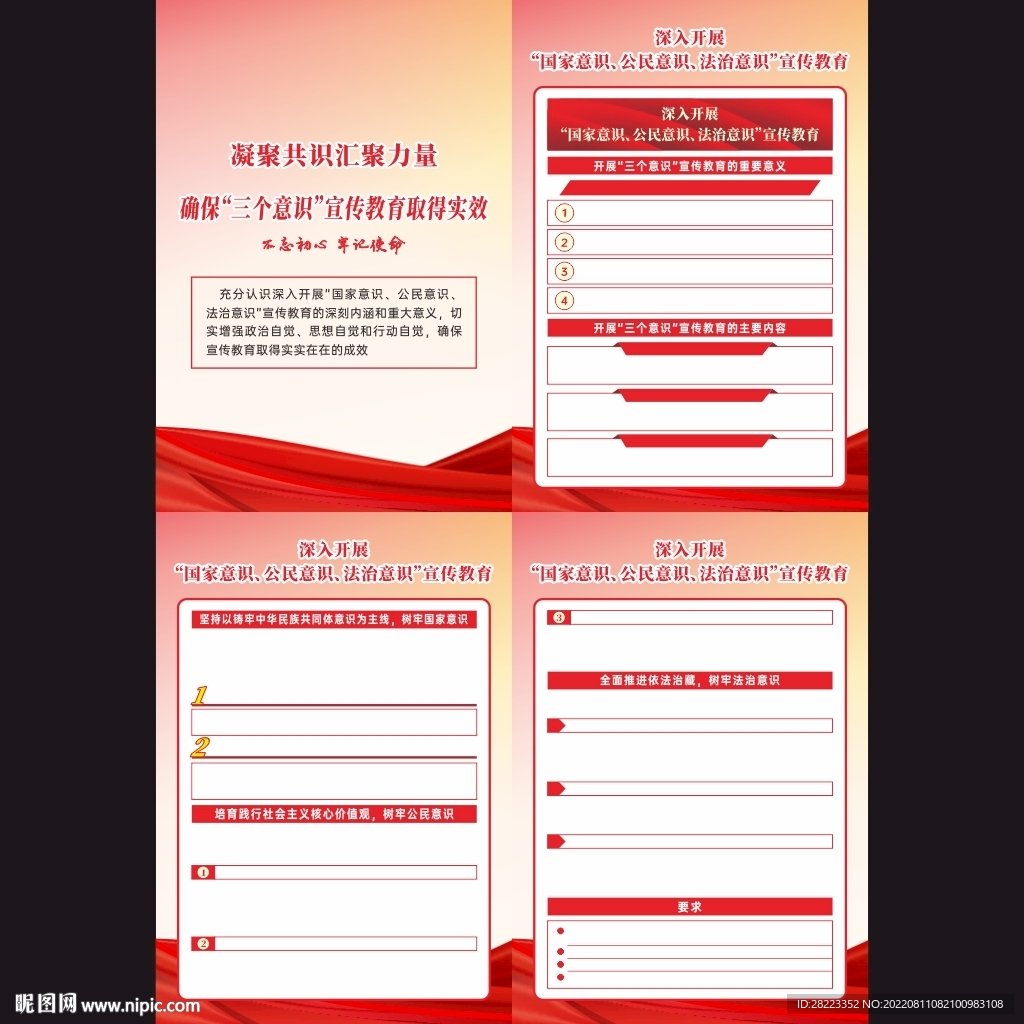 三个意识宣传教育挂图