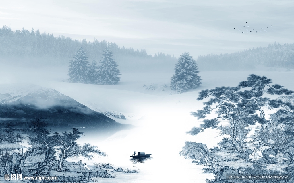 意境别墅新山水画 TIf分层