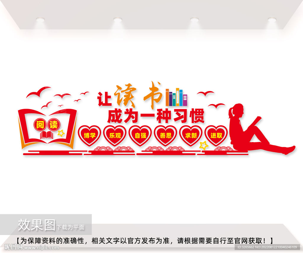 阅读文化墙图片