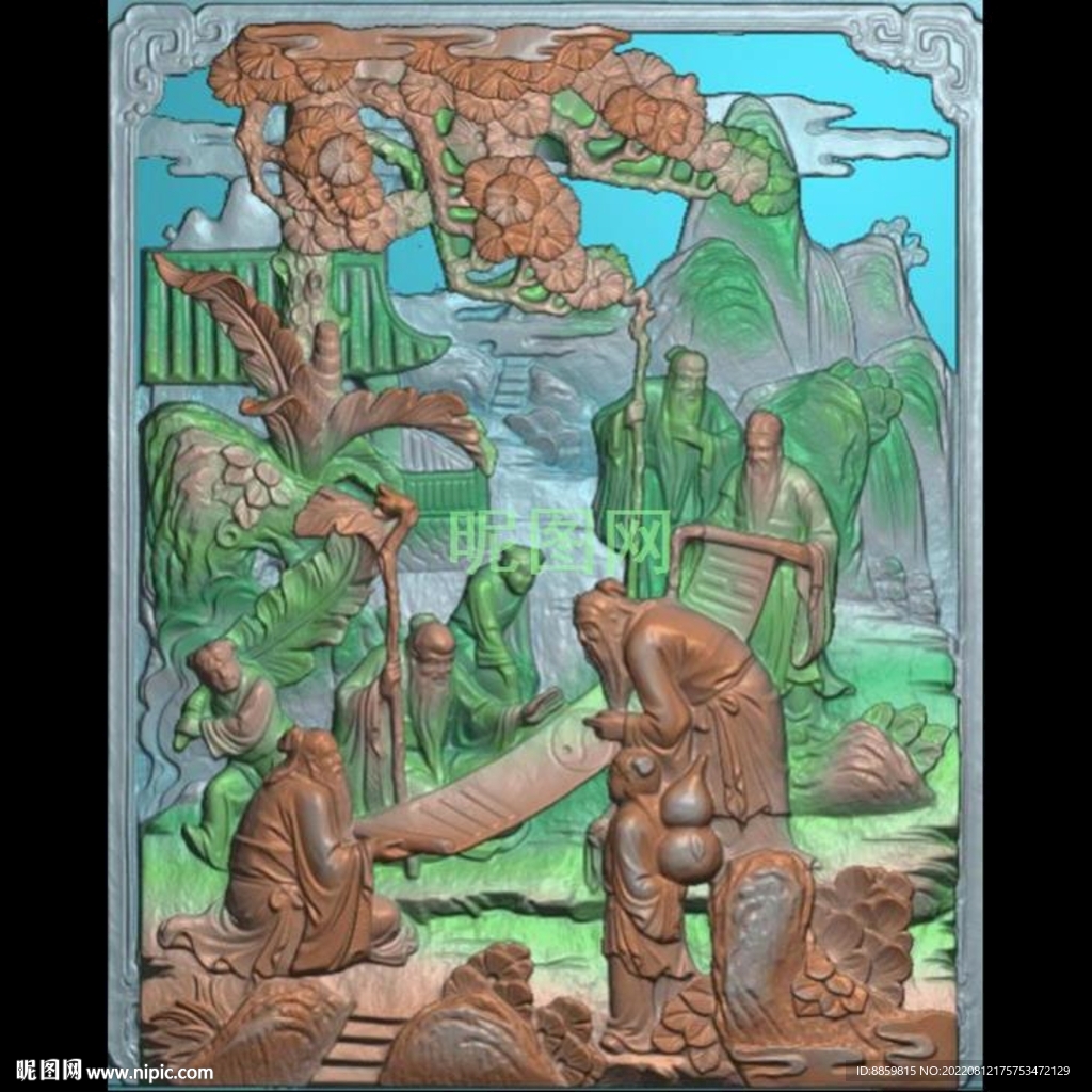 古代人物五老人