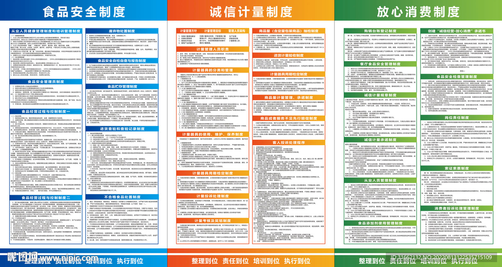 食品安全诚信计量放心消费制度