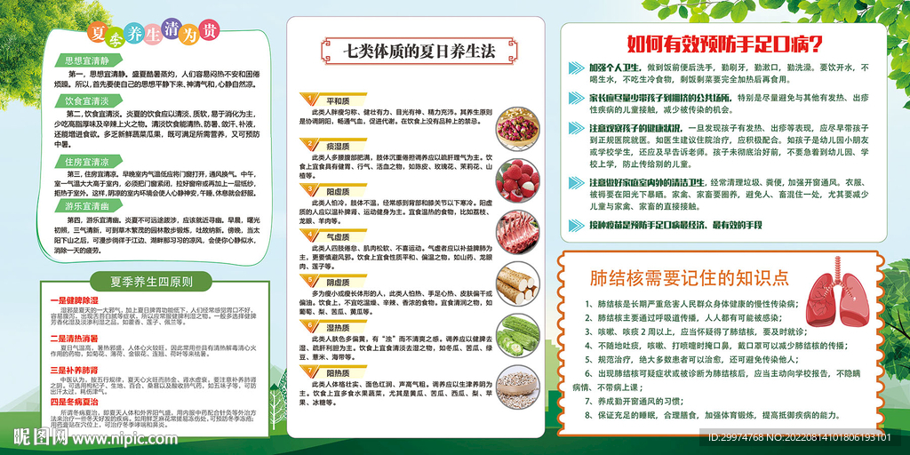 夏季健康教育宣传栏