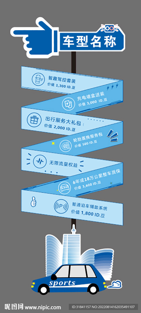 汽车立牌