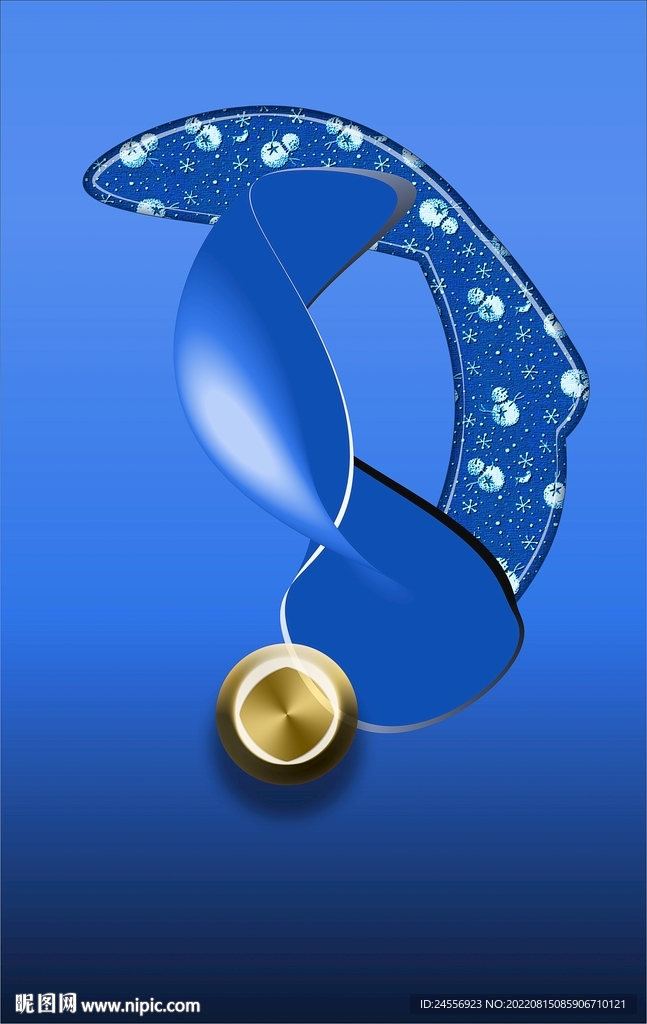 蓝色抽象装饰画