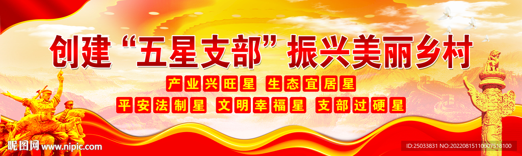 创建五星支部展板   