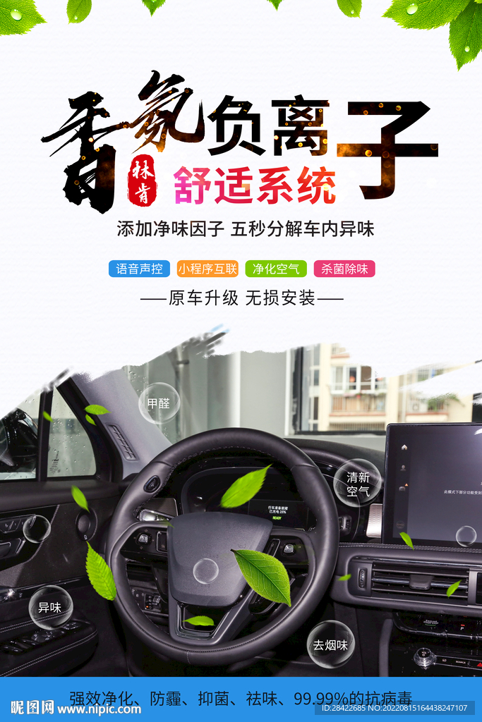 汽车车载香氛负离子海报