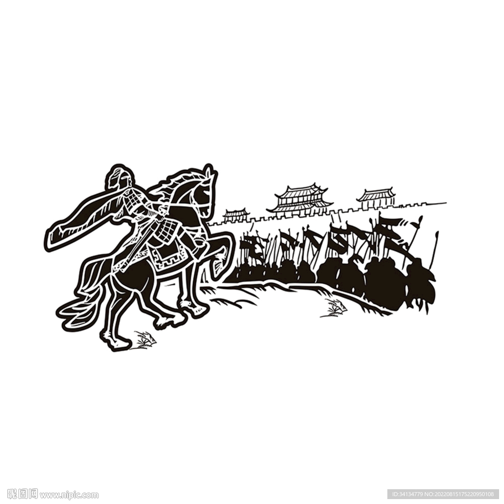 古代将军骑马_高清图片素材