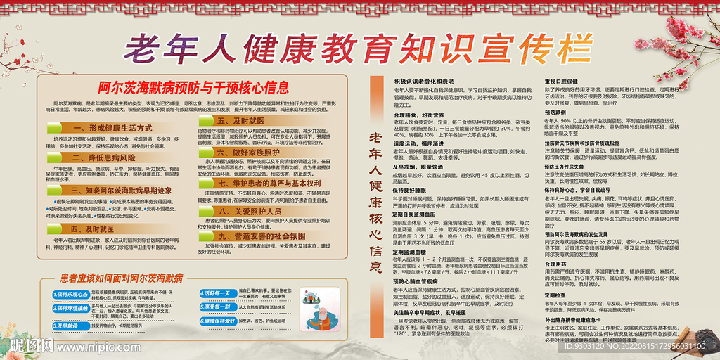 老年健康教育宣传栏