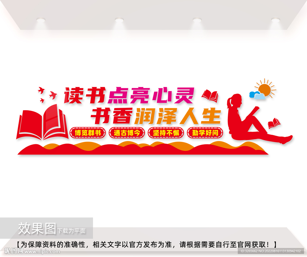 阅览室文化墙图片