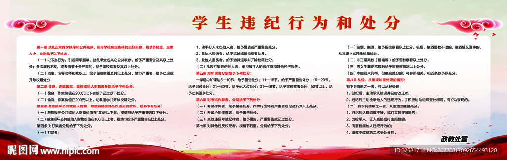 学生违纪行为和处分