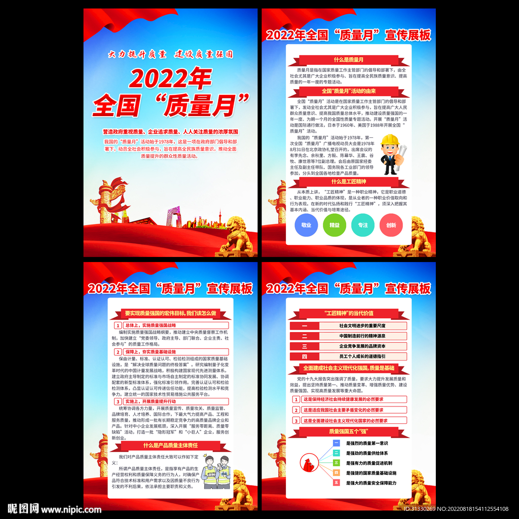 2022全国质量月展板