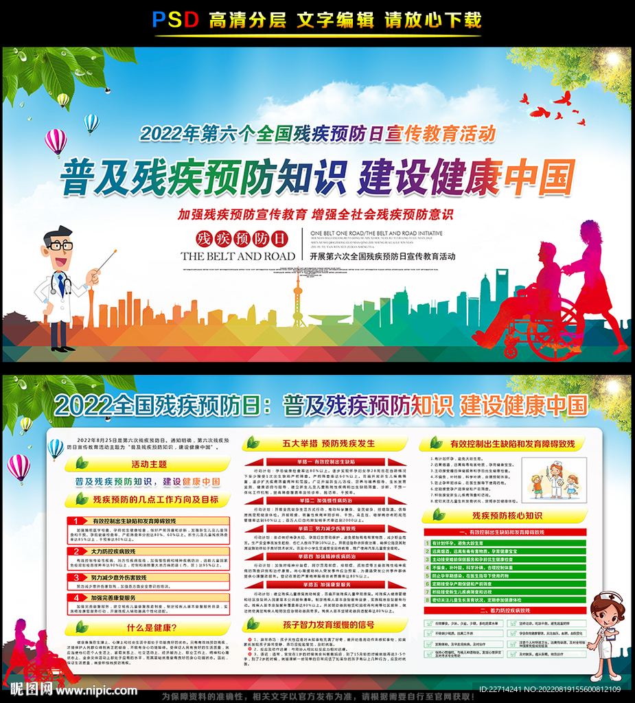 2022年全国残疾预防日宣传栏