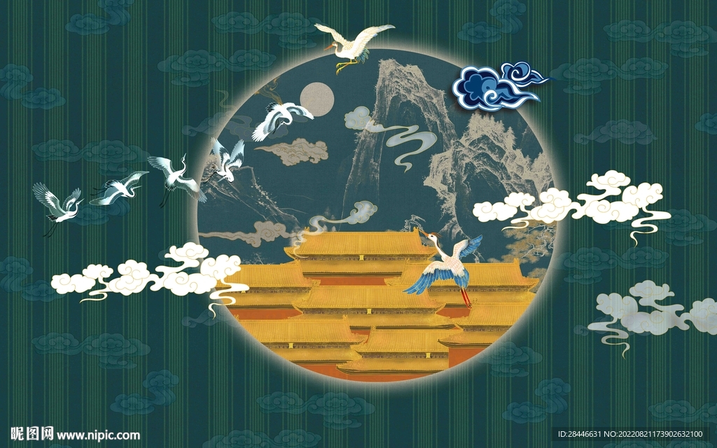 新中式电视背景墙