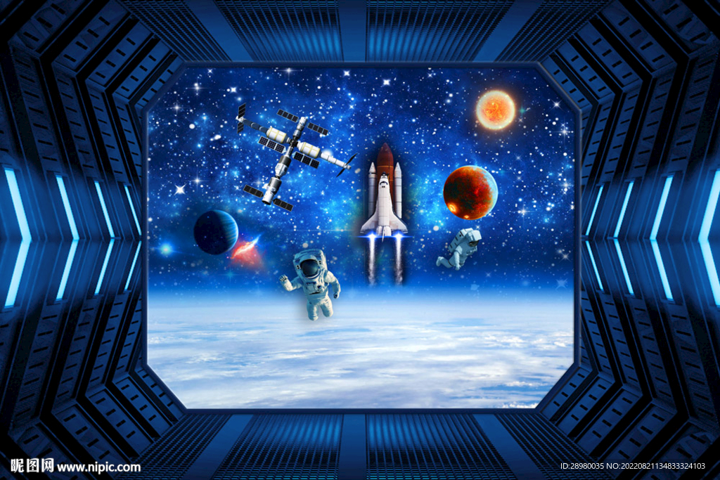 3d太空舱宇航员