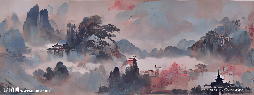 国风抽象画