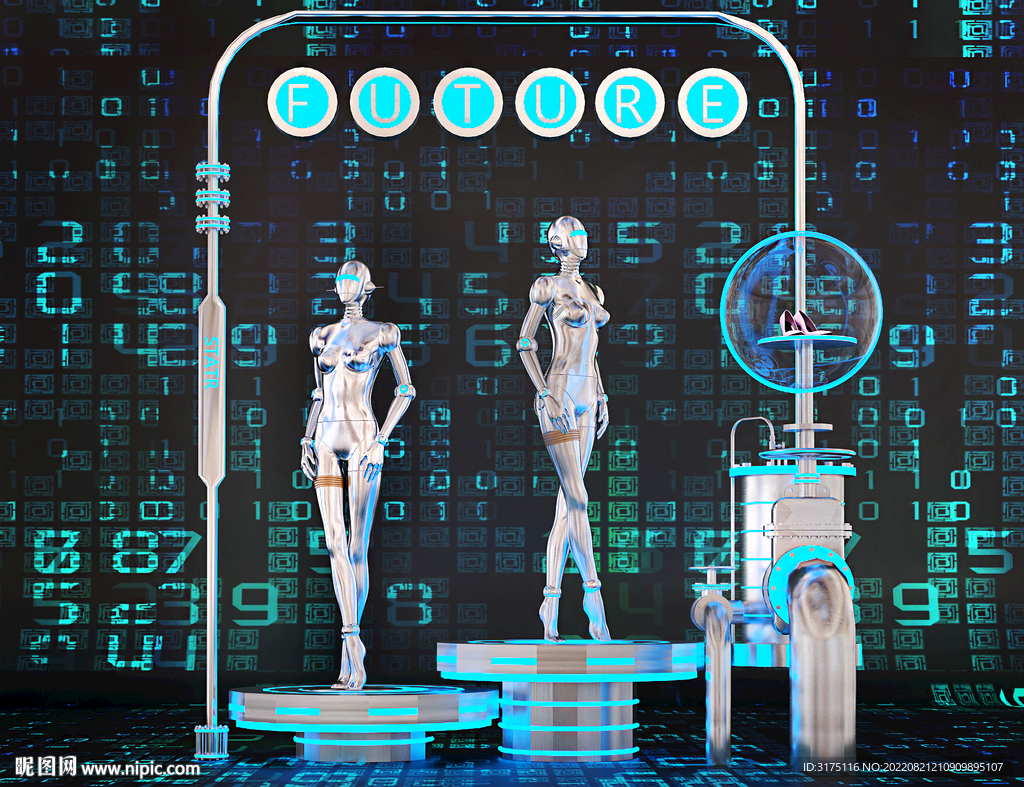 影视级科幻女战士 次世代模型 机械女战士-CG模型网（cgmodel)-让设计更有价值!