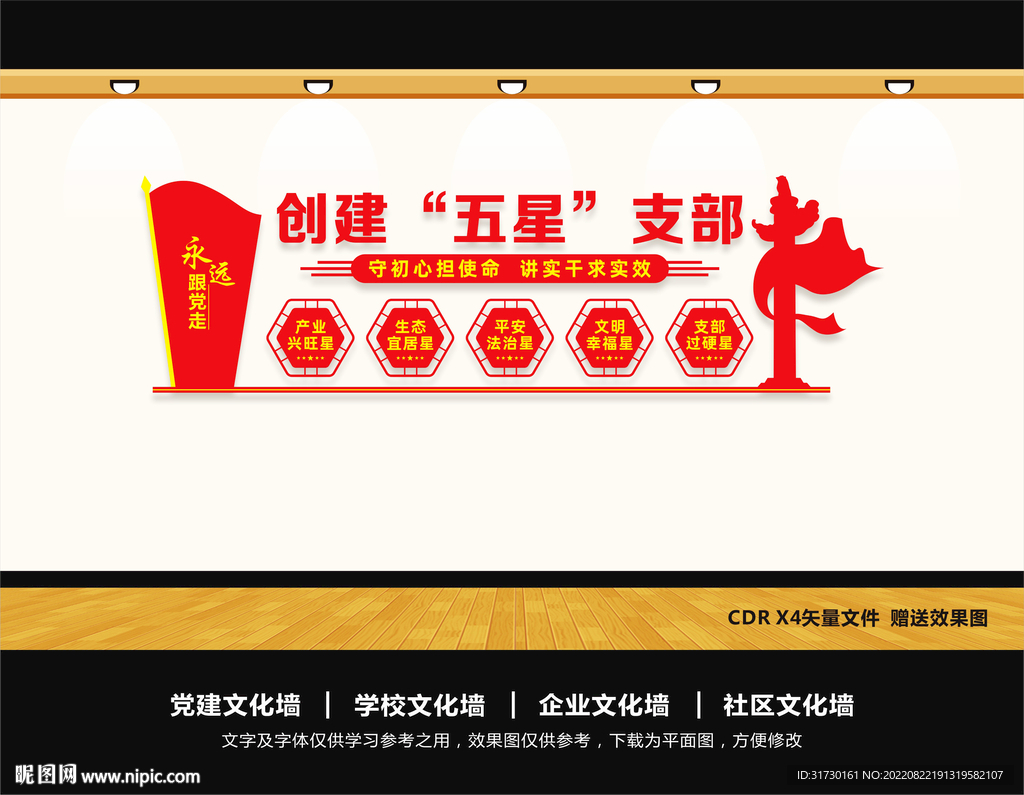 五星党支部文化墙