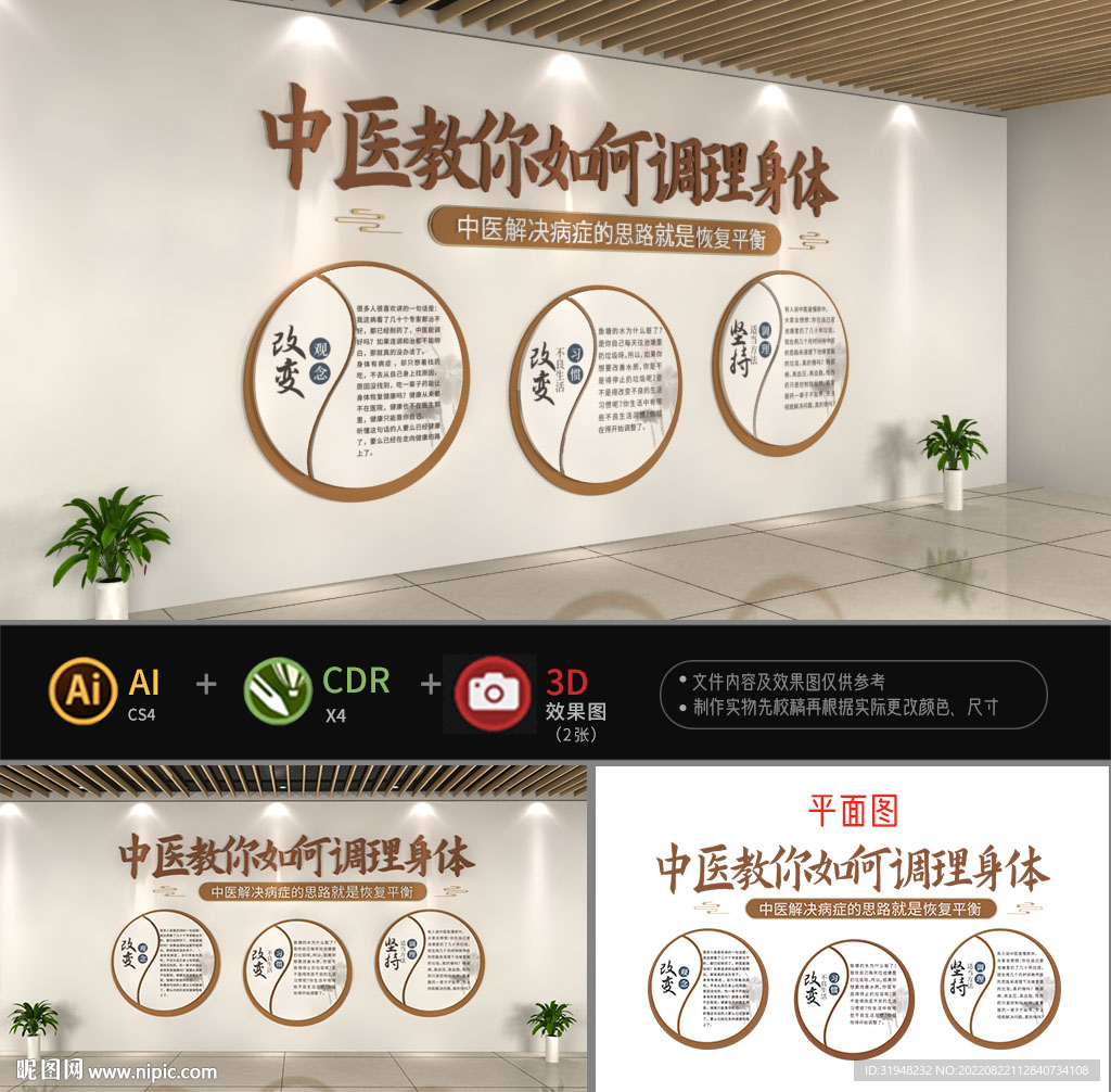 中医传承文化墙设计图__室内广告设计_广告设计_设计图库_昵图网nipic.com