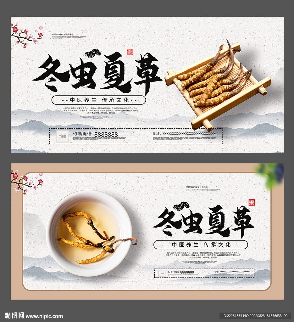冬虫夏草展板