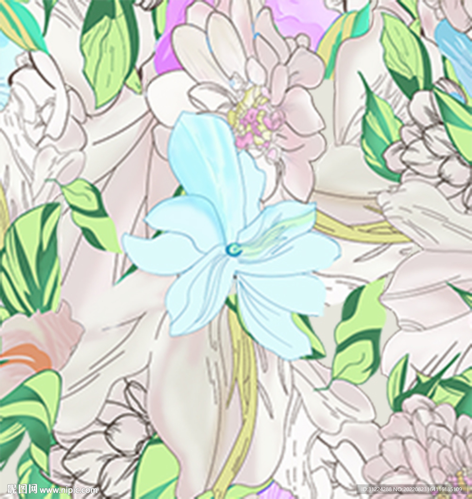 手绘花