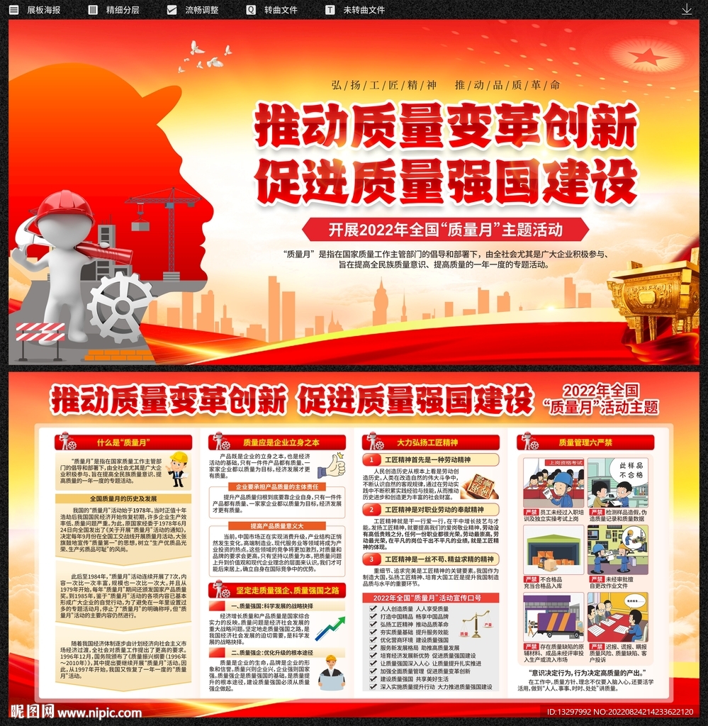 2022全国质量月展板
