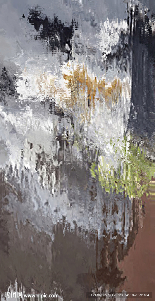 灰抽象油画装饰画轻奢手绘极简画