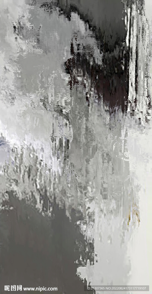 黑白灰轻奢手绘抽象油画装饰画