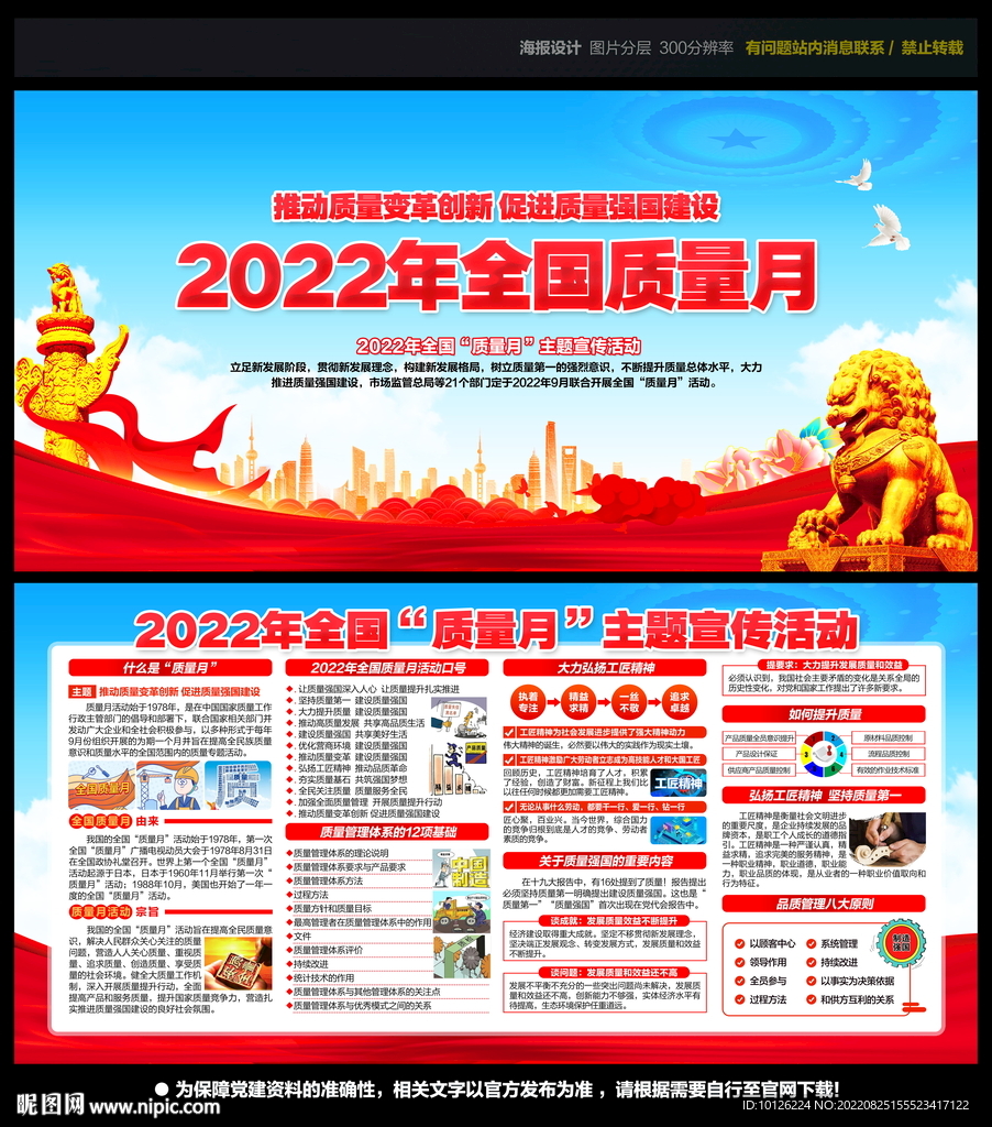 2022年全国质量月展板